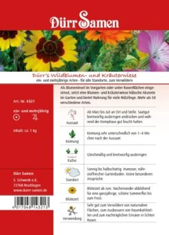 Wildblumen- Und Kräuterwiese 350 - 400m² | Blumenwiese Von Dürr Samen