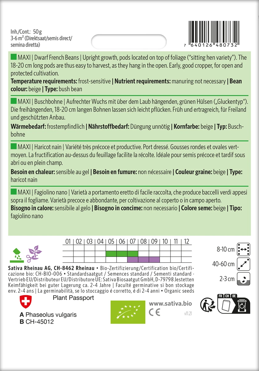 Buschbohne Maxi | BIO Buschbohnensamen Von Sativa Rheinau 1 Buschbohne Maxi | BIO Buschbohnensamen Von Sativa Rheinau