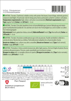 Tomate Matina | BIO Alte Tomatensorten Von Sativa Rheinau