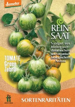 Salattomate Green Zebra | BIO Kirschtomatensamen Von Reinsaat