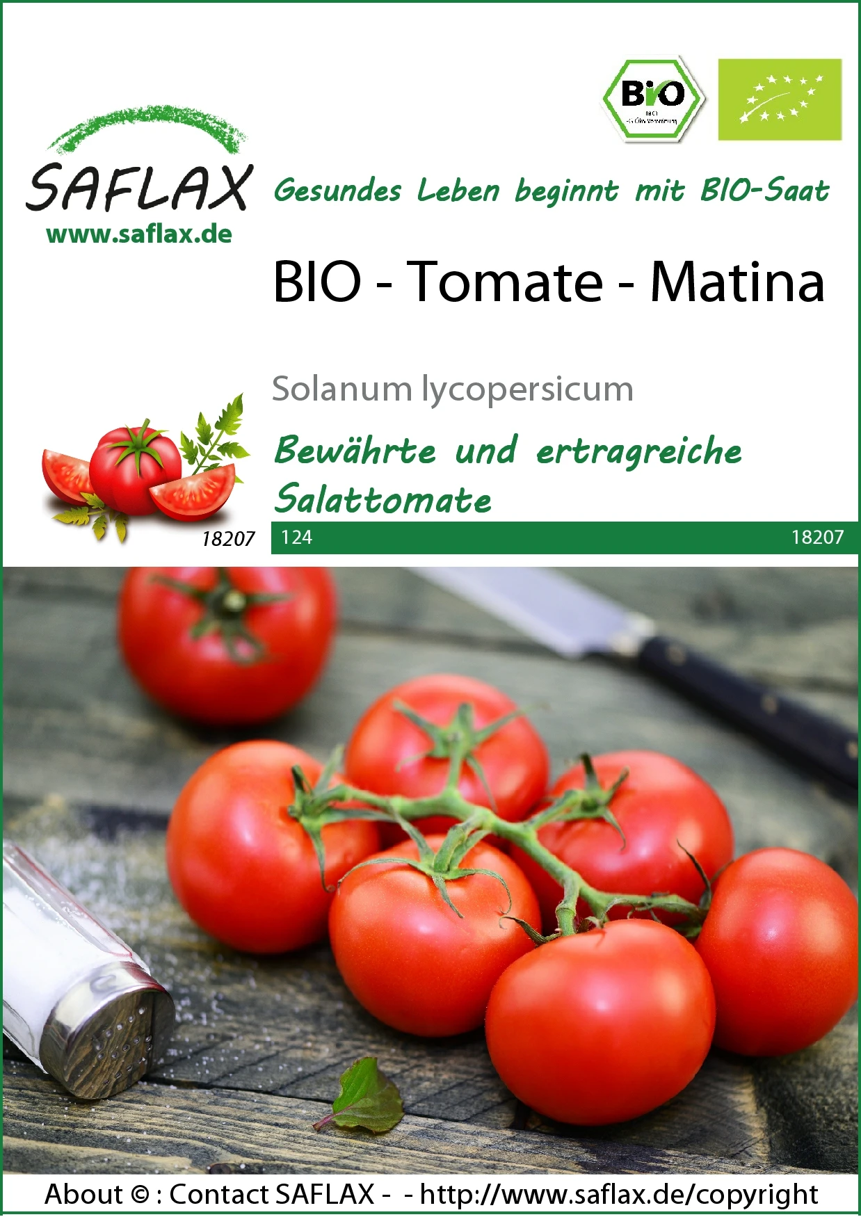 Tomate Matina | BIO Salattomatensamen Von Saflax 1 Tomate Matina | BIO Salattomatensamen Von Saflax