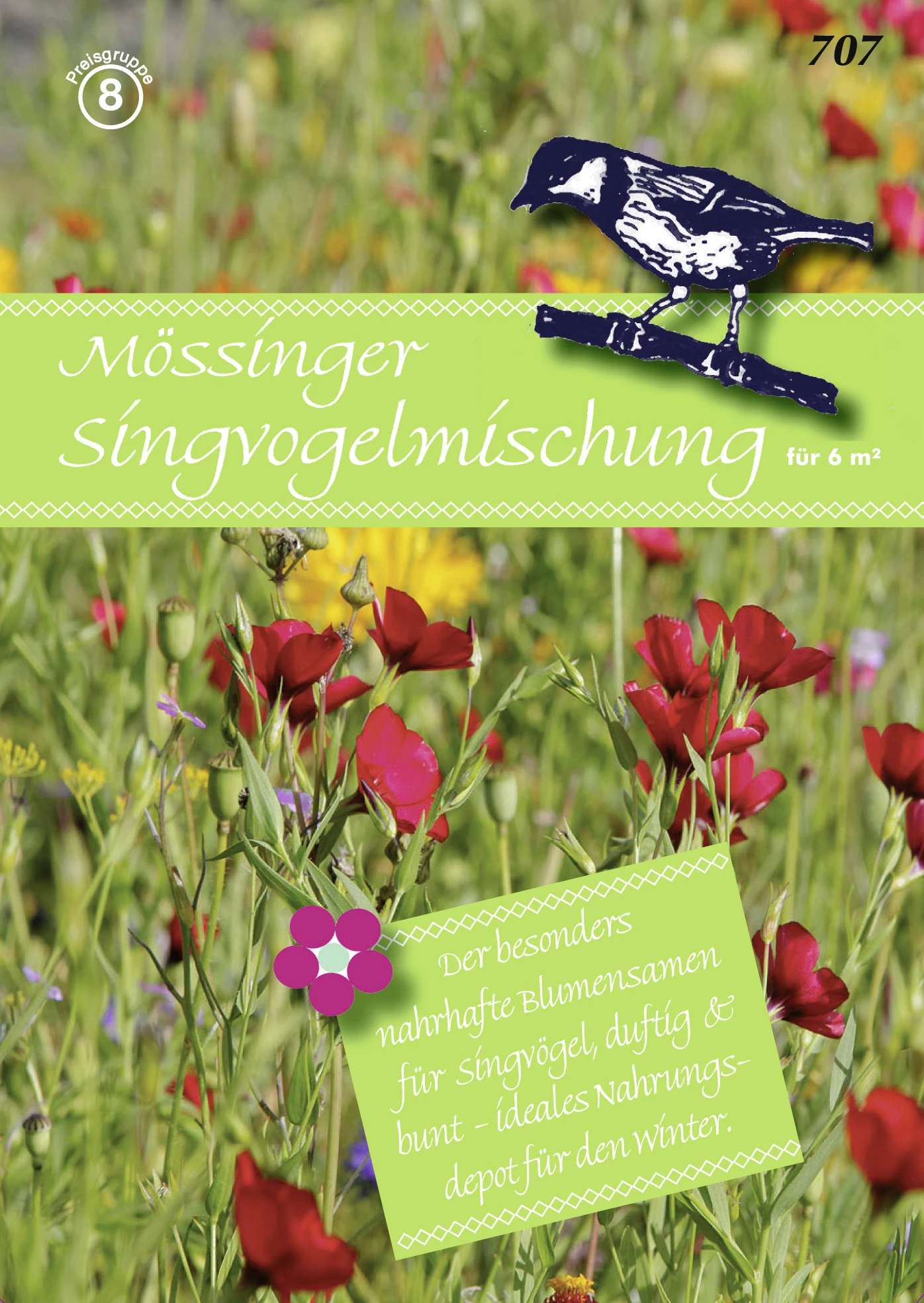 Mössinger Singvogelmischung Für 6 M² | Blumenwiese Von Samen Fetzer 1 Mössinger Singvogelmischung Für 6 M² | Blumenwiese Von Samen Fetzer