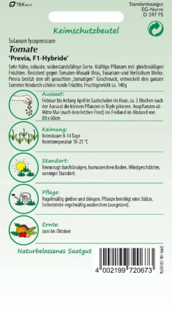 Tomate Previa F1-Hybride | Tomatensamen Von Samen Pfann
