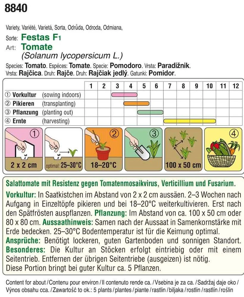 Bio-Saatgut für Ihren Garten: Drei besondere Sorten im Fokus -Elho || Compo Verkäufe 543076 Tomate Festas F1 1