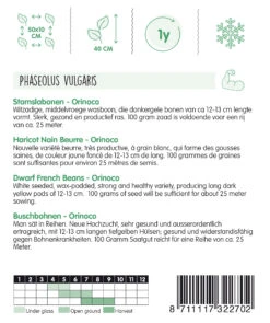 Buschbohnen Orinoco (100 G) | Buschbohnensamen Von Hortitops