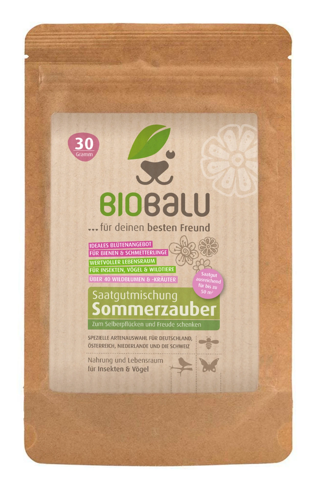 Saatgutmischung Sommerzauber (30 G) | Bienenwiese Von Biobalu 1 Saatgutmischung Sommerzauber (30 G) | Bienenwiese Von Biobalu