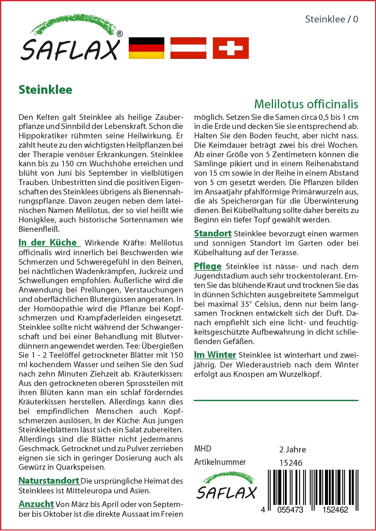 Steinklee | Gründünger Von Saflax 1 Steinklee | Gründünger Von Saflax