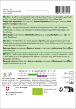 Elho || Compo Verkäufe 33 Filetbohne Odessa | BIO Bohnensamen Von Sativa Rheinau