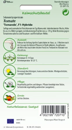 Tomate Tomande (LSdC) | Fleischtomatensamen Von Samen Pfann