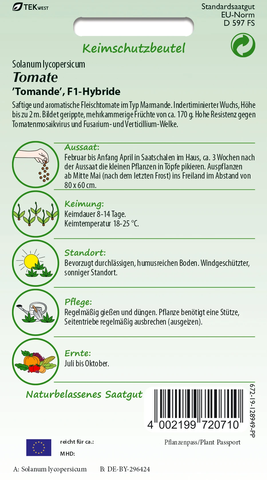 Tomate Tomande (LSdC) | Fleischtomatensamen Von Samen Pfann 1 Tomate Tomande (LSdC) | Fleischtomatensamen Von Samen Pfann